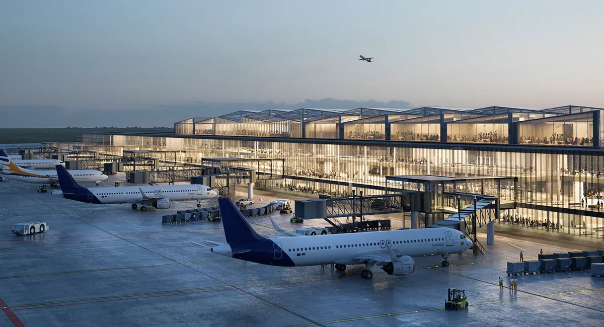 Vizualizace rozvoje letiště